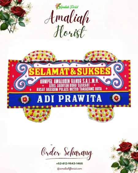 Papan Bunga Ucapan Selamat Pamubulan